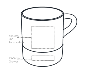 pola nadruku dla kubka z nadrukiem Lily