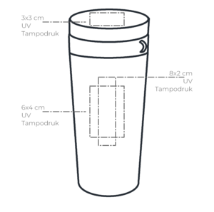 Pole nadruku dla plastikowego kubka termicznego Holly