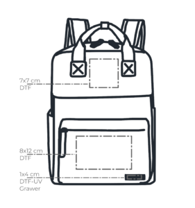 pola nadruku personalizowanego plecaka Harmony