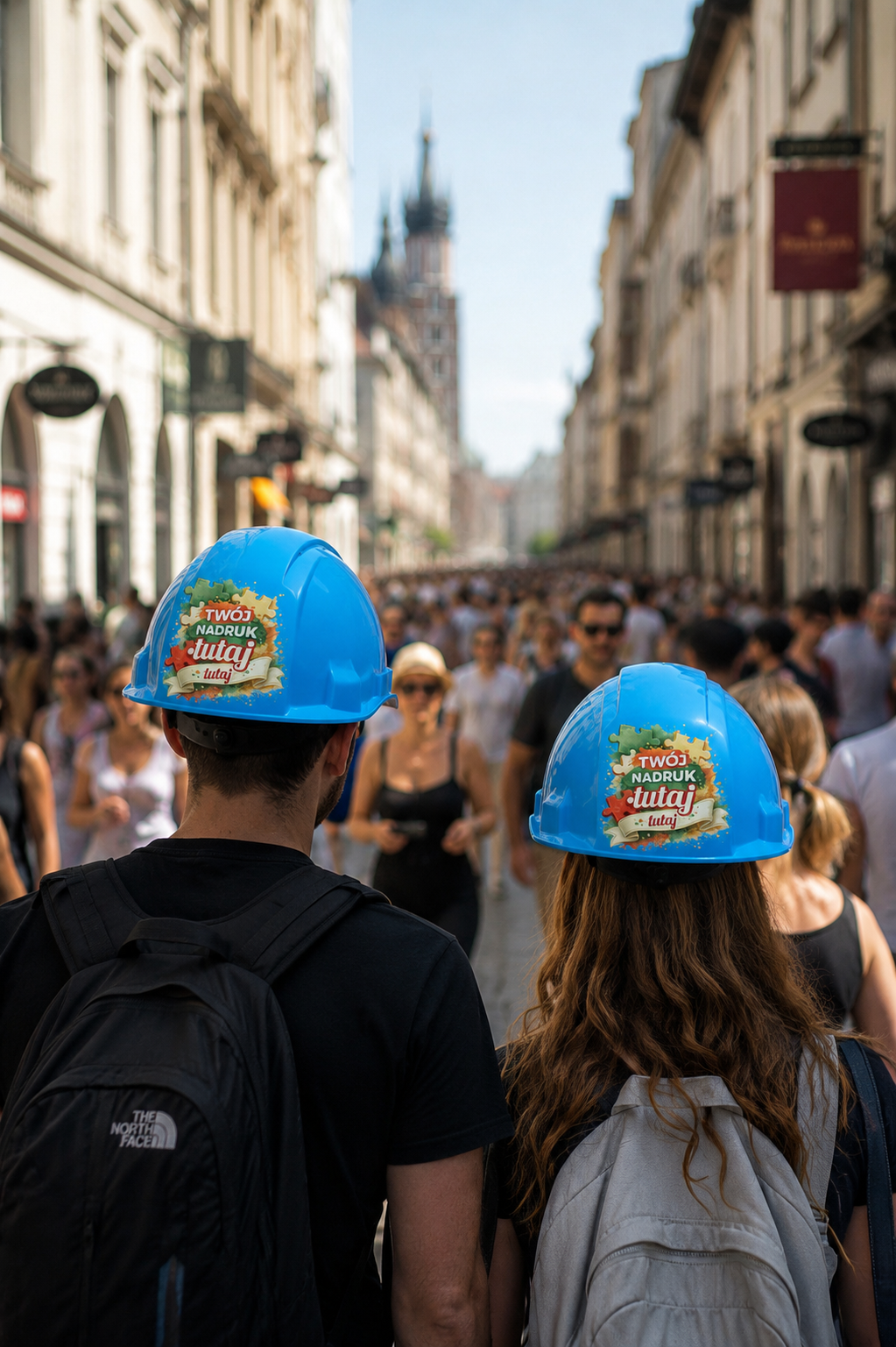 Kask ochronny 3M G3000NUV z własnym nadrukiem – widok z przodu